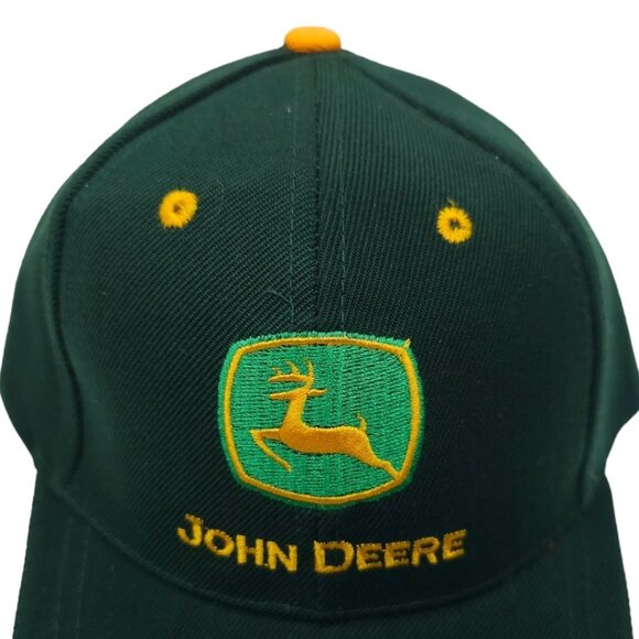 John Deere Embroidered Logo Youth Strapback Cap Wool Blend Baseball Hat NWOT - Picture 7 of 13